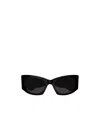 Balenciaga Grey Rectangular Ladies Sunglasses Bb0321s 001 57 In Black