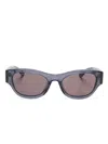 Balenciaga Rectangle-frame Sunglasses In Grau