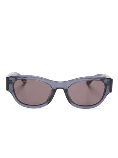 Balenciaga Rectangle-frame Sunglasses In Grau