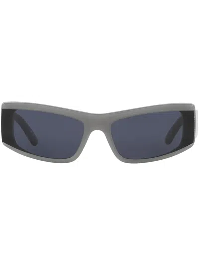 Balenciaga Rectangle-frame Sunglasses In Grey