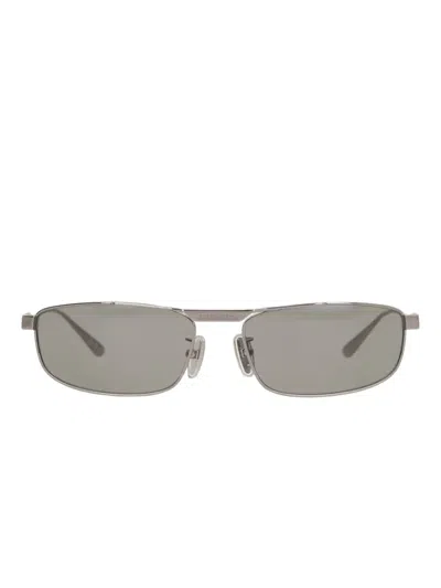 Balenciaga Rectangle-frame Sunglasses In Silver