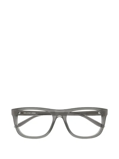 Balenciaga Rectangle Glasses In Gray