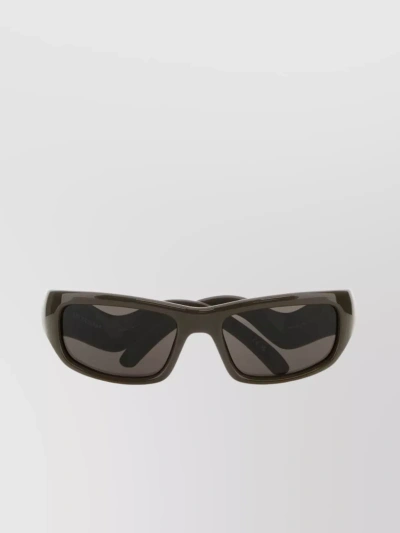 Balenciaga Rectangle Sunglasses In Acetate In Black