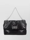 Balenciaga Rectangle Textured Chain Strap Bag In Black