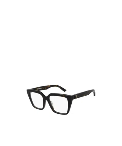 Balenciaga Rectangle Tortoiseshell Frame Glasses In Havana