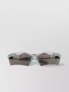 Balenciaga Light Blue Acetate Turbo Rectangle Sunglasses
