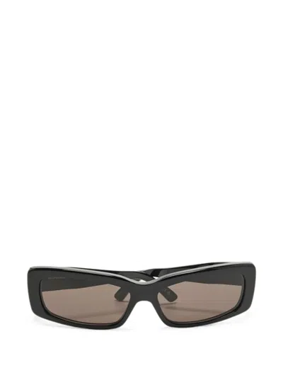 Pre-owned Balenciaga Rectangle-frame Sunglasses In Black