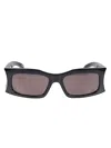 Balenciaga Womens Bb0328s Rectangular-frame Acetate Sunglasses Brown In Black