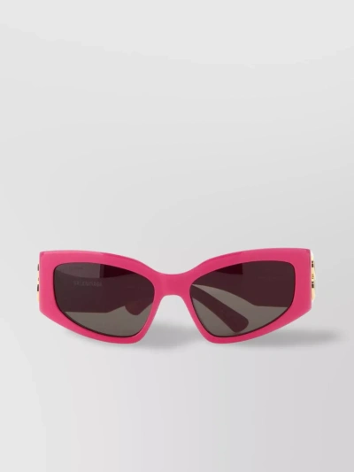 Balenciaga Rectangular Bossy Cat Sunglasses In Red