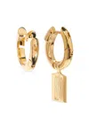 Balenciaga Rectangular Drop Earrings In Orange