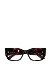 Balenciaga Rectangular Frame Glasses In 003 Havana Havana Transpa
