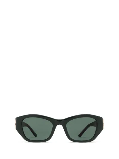 Balenciaga Eyewear Rectangular Frame Sunglasses In 004 Green Green Green