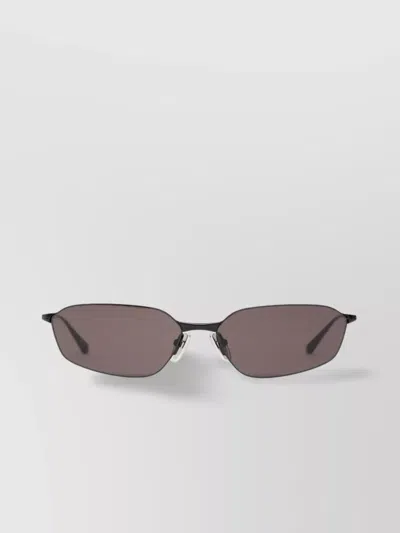 Balenciaga Rectangular Metal Frame Sunglasses With Protective Case