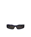 Balenciaga Rectangular Plastic Frame Glasses In Black