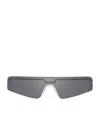 Balenciaga Rectangular Ski Sunglasses In White