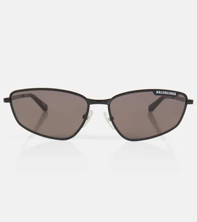 Balenciaga Rectangular Sunglasses In Black