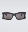 Balenciaga Rectangular Sunglasses In Black