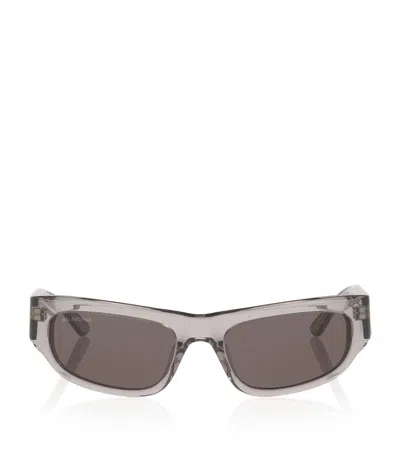 Balenciaga Womens Grey Bb0388s Rectangle-frame Acetate Sunglasses In Gray