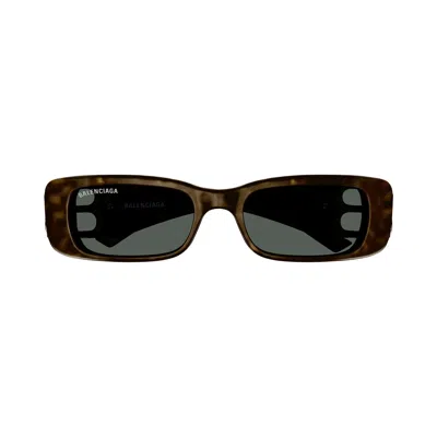 Pre-owned Balenciaga Rectangular Sunglasses 'havana/gold' | Brown | Women's Size Onesize