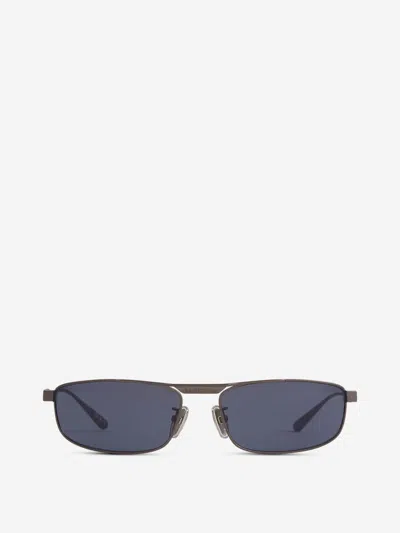 Balenciaga Rectangular Sunglasses In Metallic