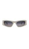 Balenciaga Rectangular Sunglasses In White