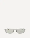 Balenciaga Women Rectangular Sunglasses In Silver