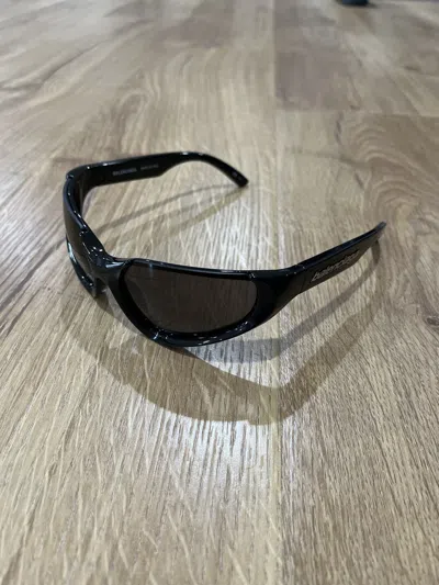 Pre-owned Balenciaga Rectangular Xpander Sunglasses In Black