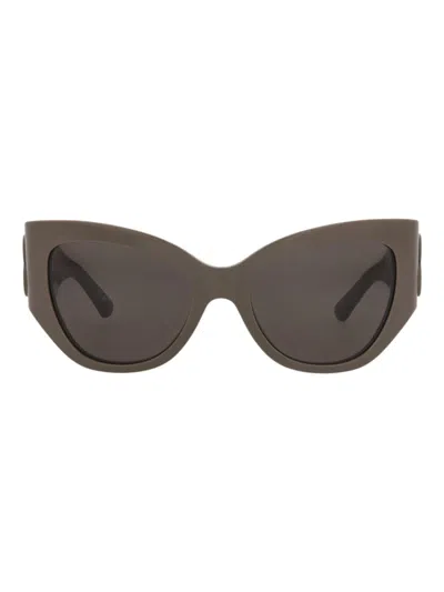 Balenciaga Recycled Acetate Cat Eye Sunglasses In Brown