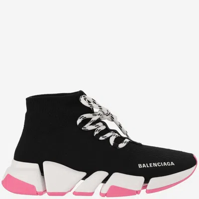 Balenciaga Recycled Mesh Speed 2.0 Lace-up Trainer In Red