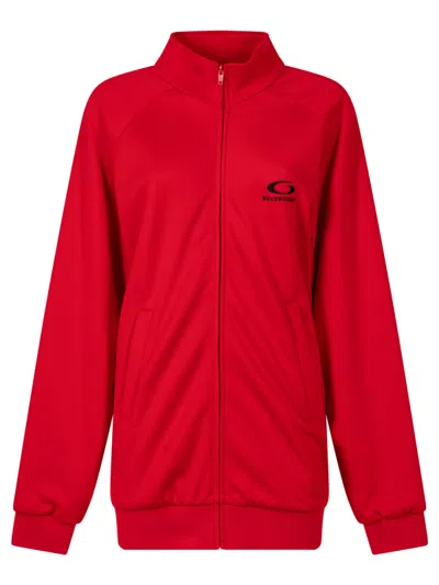 BALENCIAGA RED BACK TRACKSUIT DRESS