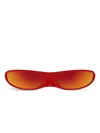 Balenciaga Red Blade Sunglasses In Red