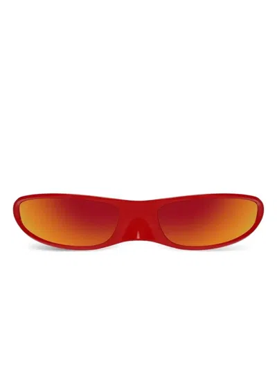 Balenciaga Red Blade Sunglasses In Orange