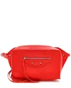 Balenciaga Red Chevre Leather Gold Metallic Edge Bum Bag (authentic Pre-loved) In Red