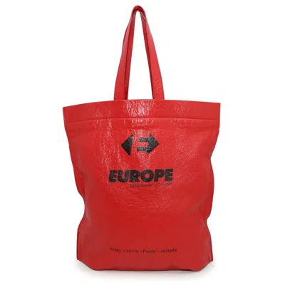 Pre-owned Balenciaga Red Color Leather Tote Bag ()