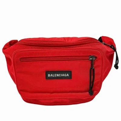 Pre-owned Balenciaga Red Color Nylon Shoulder Bag ()