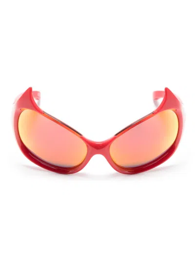 Balenciaga Gotham Cat Sunglasses In Red