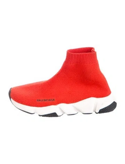 Pre-owned Balenciaga Babies' Red High Top Sneakers