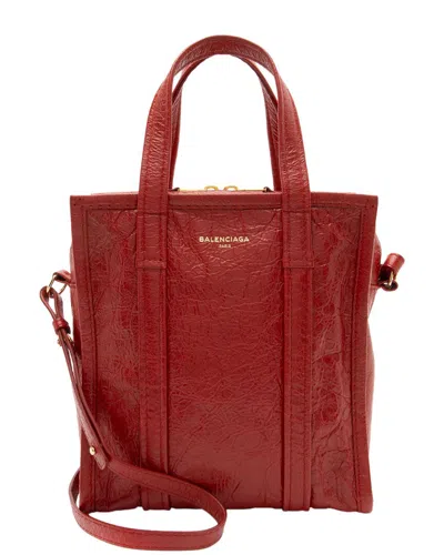Balenciaga Red Lambskin Bazar Xs Shopper Tote (authentic Pre-loved)
