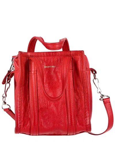 Balenciaga Red Leather Bazar Xs Shopper Tote (authentic Pre-loved)