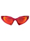 Balenciaga Red-red-red Injectate Sunglasses In Red