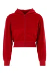 BALENCIAGA RED VELVET SWEATSHIRT