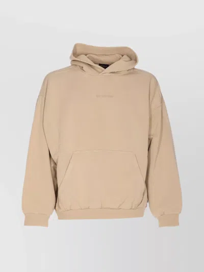 Balenciaga Reflective Hooded Sweater Kangaroo Pocket In Neutral
