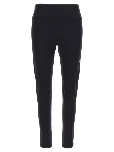 Balenciaga Reflective Logo Stretch Leggings In Black