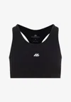 Balenciaga Sporty Reflective Logo Top Tops Black In Black