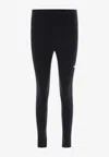 Balenciaga Reflective Logo Sports Leggings In Black