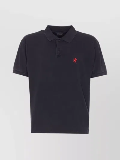 BALENCIAGA REGULAR FIT POLO SHIRT WITH EMBROIDERED DETAIL