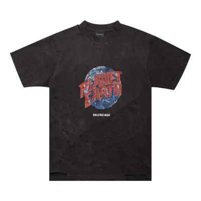 Pre-owned Balenciaga Regular Fit T-shirt 'washed Black'