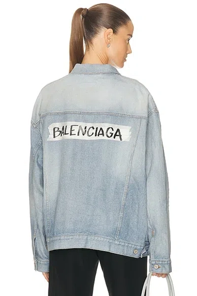 Balenciaga Regular Jacket In Blue