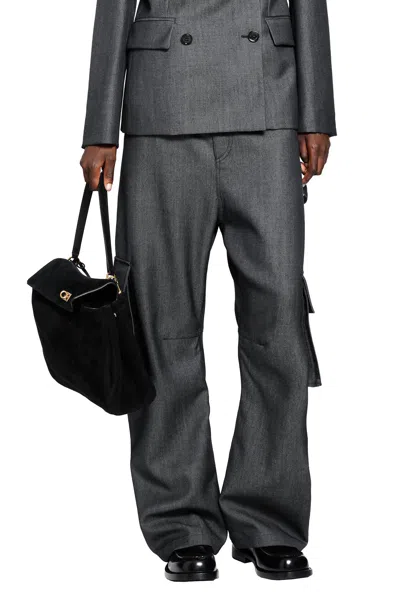Balenciaga Relaxed Cargo Pants In Gray