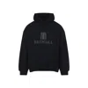 Balenciaga Black Hoodie With Fixed Hood And Logo Lettering On The Front In Cotton Man In Black